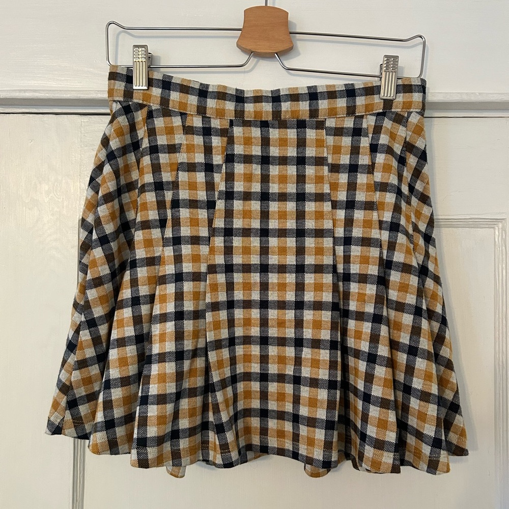Free people plaid skirt size 10